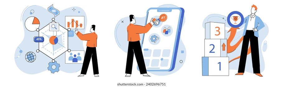 Business objectives. Vector illustration. Business objectives serve as roadmap for strategic decision-making Developing clear business objectives is essential for success The objective business