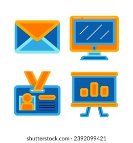 business objects vector illustrations set