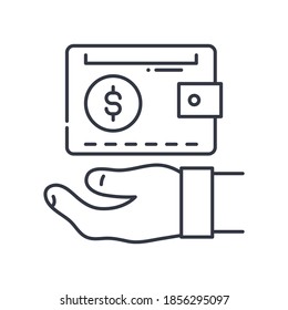 Business offer icon, linear isolated illustration, thin line vector, web design sign, outline concept symbol with editable stroke on white background.