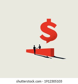 Business offer and negotiation, vector, concept. Symbol of profit, money, success. Eps10 illustration.