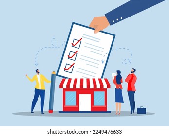 Business offer rule of franchise and Franchise business investment store shop to expand concept vector illustrator