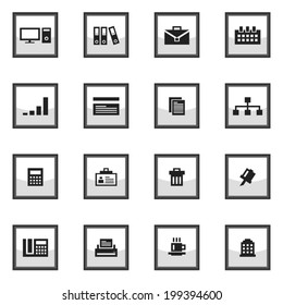 Business & Office 4 color light sweep icons set 16 in 1