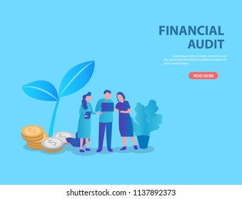 business office activity, team work and group, financial discussion vector illustration