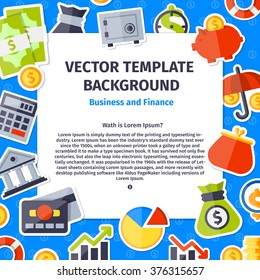 Business and office background  in flat style