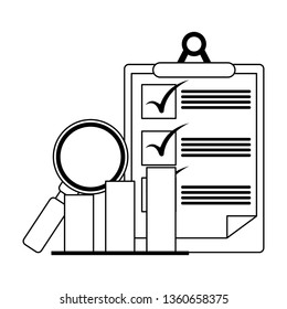 Business and office in black and white
