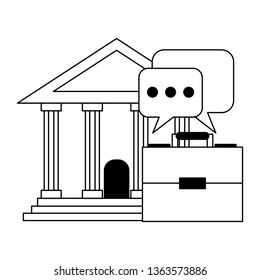 Business and office in black and white