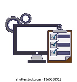 Business and office blue lines
