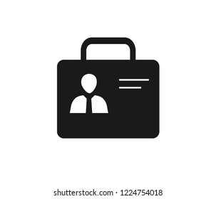 Business of office briefcase icon vector