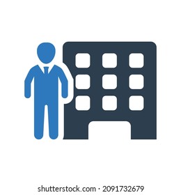 Business office building icon.(vector illustration)