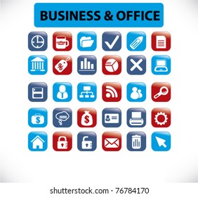 botones de oficina de negocios, vector