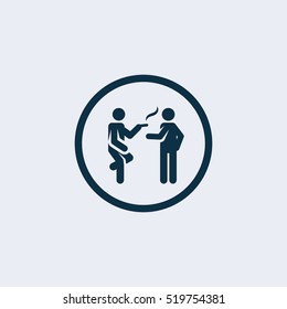 Business office coffee break flat icon Business office coffee break flat icon