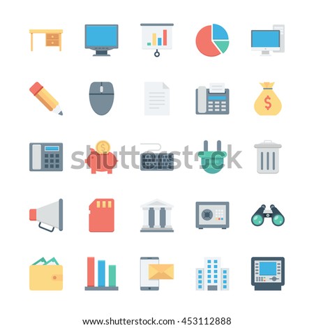 Business and Office Colored Vector Icons 2