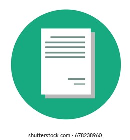 business and office concept - paper  illustration isolated on green background and copyspace
