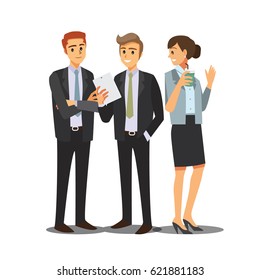 business and office concept -business people consulting ,Vector illustration cartoon character