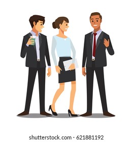 business and office concept -business people consulting ,Vector illustration cartoon character