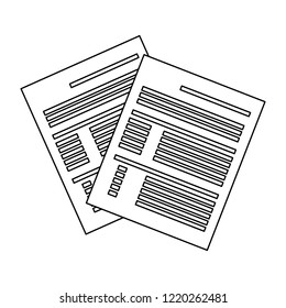 Business and office elements black and white