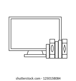 Business and office elements black and white
