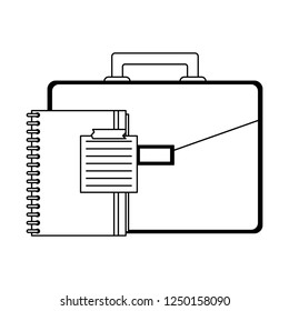 Business and office elements black and white