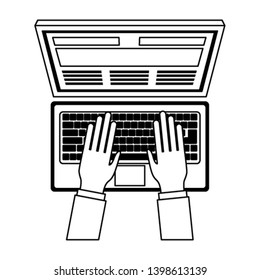 Business and office elements in black and white