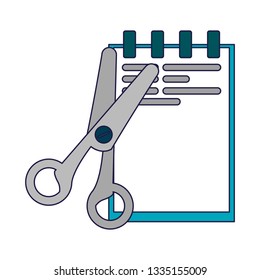 Business and office elements blue lines