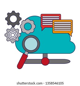 Business and office elements blue lines