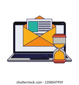 Business and office elements blue lines