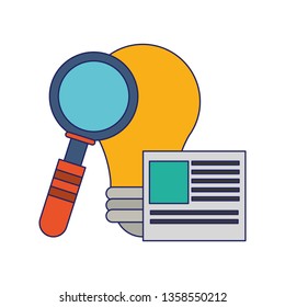 Business and office elements blue lines