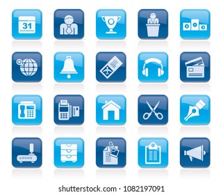 Business and office equipment icons - vector icon set 4