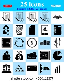 Business, Office & Finance 25 icons set 