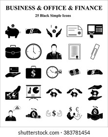 Business, Office & Finance 25 icons set 