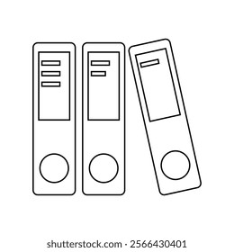 Business office folder on a white background