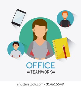 Business office and human resources, vector illustration