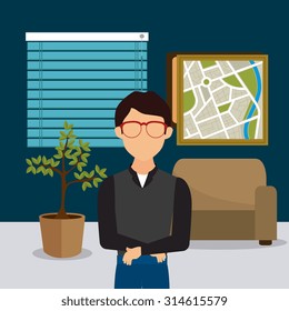 Business office and human resources, vector illustration