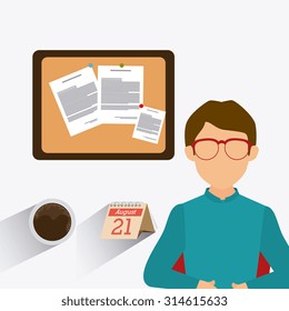Business office and human resources, vector illustration