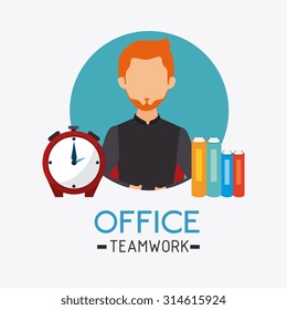 Business office and human resources, vector illustration