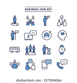 BUSINESS AND OFFICE ICON SET