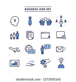 BUSINESS AND OFFICE ICON SET