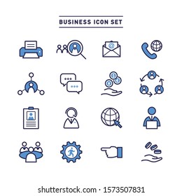 BUSINESS AND OFFICE ICON SET