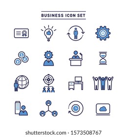 BUSINESS AND OFFICE ICON SET