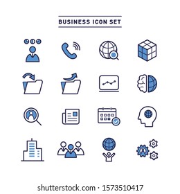 BUSINESS AND OFFICE ICON SET