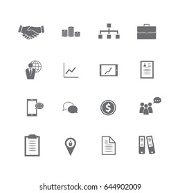 business office icon set