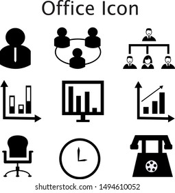Business Office Icon Set - Vector Graphic  eps10