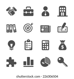business and office icon set, vector eps10.