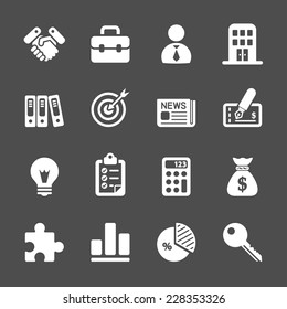 business and office icon set, vector eps10.