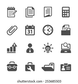 business and office icon set, vector eps10.