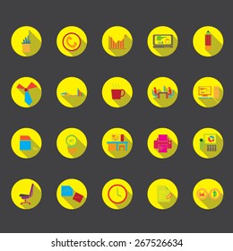 Business Office Icon Set , Vector