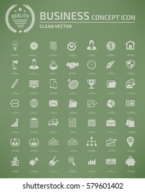 Business and office icon set,clean vector
