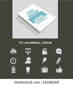 Business and office icon set,vector