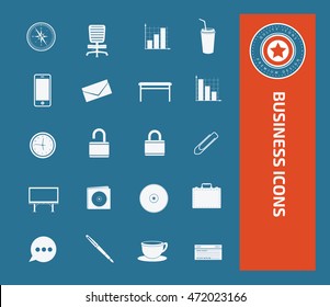 Business and office icon set,vector