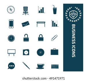 
Business and office icon set,vector